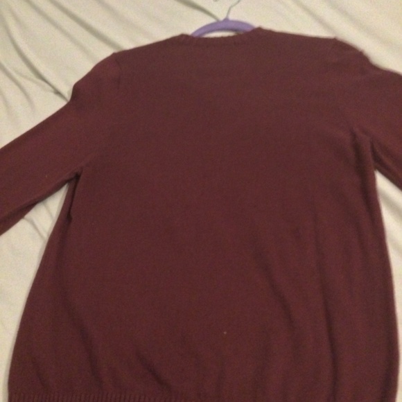 Men’s LARGE Burgundy Abercrombie & Fitch V-Neck Sweater - Picture 5 of 5